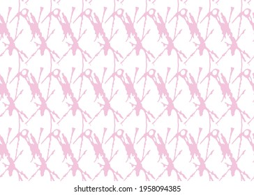 Vector texture background, seamless pattern. Hand drawn, pink and white colors.