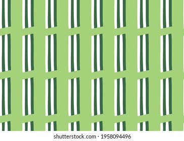 Vector texture background, seamless pattern. Hand drawn, green and white colors.