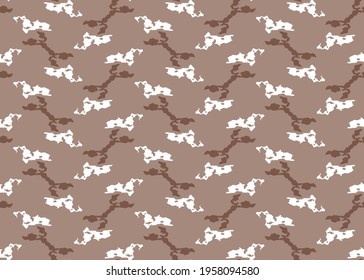 Vector texture background, seamless pattern. Hand drawn, brown and white colors.