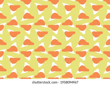 Vector texture background, seamless pattern. Hand drawn, yellow, orange and white colors.