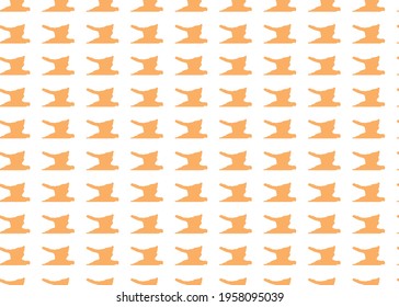 Vector texture background, seamless pattern. Hand drawn, orange and white colors.