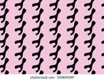 Vector texture background, seamless pattern. Hand drawn, pink and black colors.