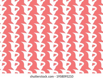 Vector texture background, seamless pattern. Hand drawn, red and white colors.