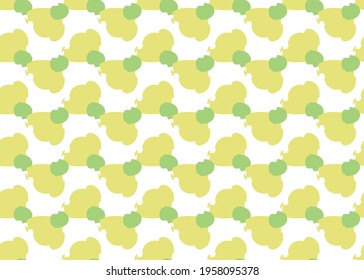Vector texture background, seamless pattern. Hand drawn, yellow, green and white colors.
