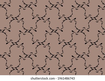 Vector texture background, seamless pattern. Hand drawn, brown and black colors.