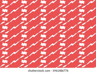 Vector texture background, seamless pattern. Hand drawn, red and white colors.