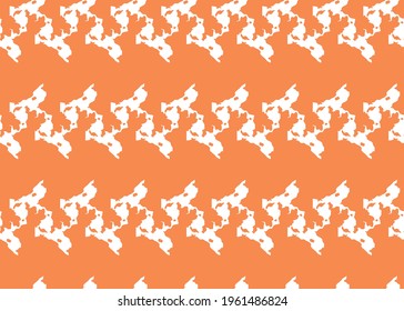 Vector texture background, seamless pattern. Hand drawn, orange and white colors.