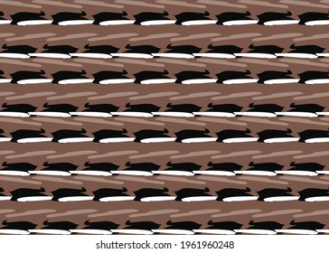 Vector texture background, seamless pattern. Hand drawn, brown, black and white colors.