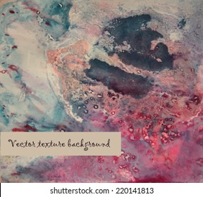 Vector texture background with stains. Made in water and oil paint.