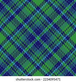 Vektorstrukturhintergrund. Tartan-Gewebe nahtlos. Muster prüfen gepolsterte Textilien in grünen und türkisfarbenen Farben.