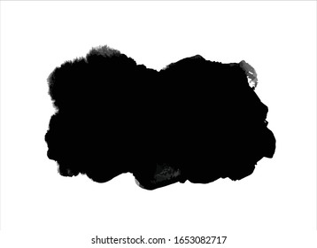 fondo de trazo de pintura negra de textura vectorial