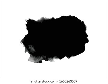 fondo de trazo de pintura negra de textura vectorial