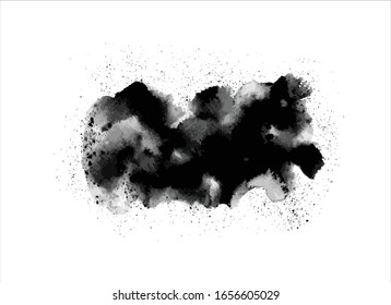 vector texture black ink paint stroke background