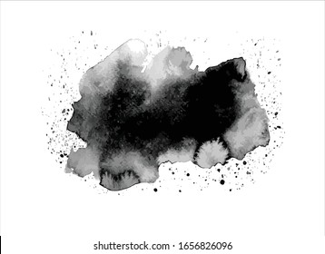 vector texture black ink paint stroke background