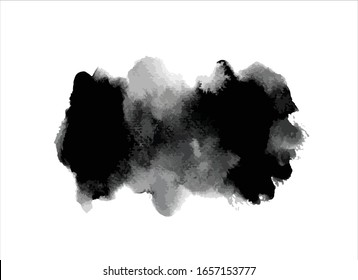 fondo de trazo de pintura negra de textura vectorial