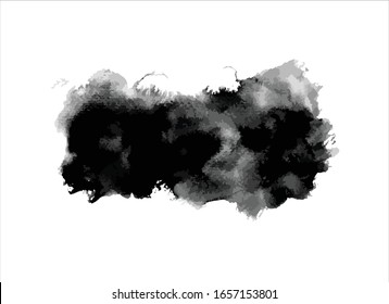 fondo de trazo de pintura negra de textura vectorial