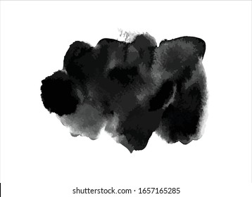 fondo de trazo de pintura negra de textura vectorial