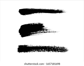 fondo de trazo de pintura negra de textura vectorial