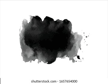 fondo de trazo de pintura negra de textura vectorial