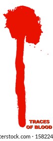 Vector texture of blood stain on white background