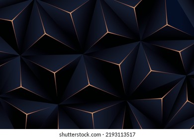 Vector texture of a blue pyramid with glowing peaks. 3D effect