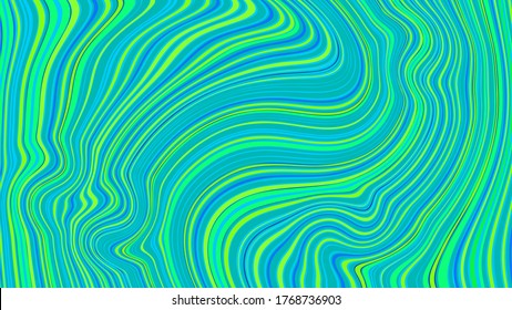 Vector texture of blue-green color, consisting of deformed thin stripes.