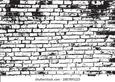 Vector texture brick wall pattern vintage style detail grunge background.