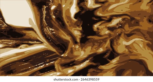 Textura vetorial de creme de caramelo de chocolate. Ilustração vetorial