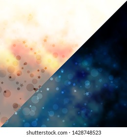 Vector texture with circles, stars. Abstract design in gradient style with bubbles, stars. Design for wallpaper, fabric makers.