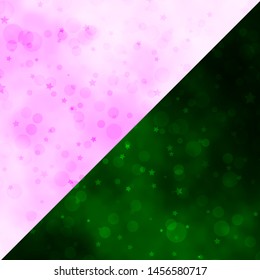 Vector texture with circles, stars. Abstract illustration with colorful spots, stars. Texture for window blinds, curtains.