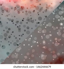 Vector texture with circles, stars. Abstract design in gradient style with bubbles, stars. Template for business cards, websites.