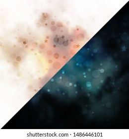 Vector texture with circles, stars. Abstract illustration with colorful shapes of circles, stars. Design for wallpaper, fabric makers.