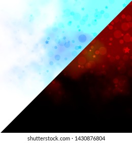 Vector texture with circles, stars. Colorful disks, stars on simple gradient background. Pattern for trendy fabric, wallpapers.