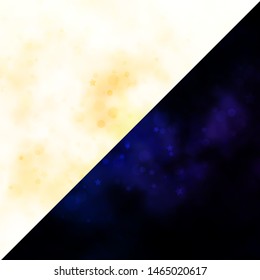 Vector texture with circles, stars. Colorful disks, stars on simple gradient background. Design for textile, fabric, wallpapers.