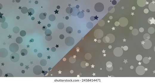Vector texture with circles, stars. Colorful illustration with gradient dots, stars. Texture for window blinds, curtains.