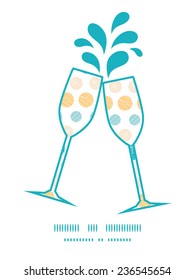 Vector texture circles stripes abstract toasting wine glasses silhouettes pattern frame