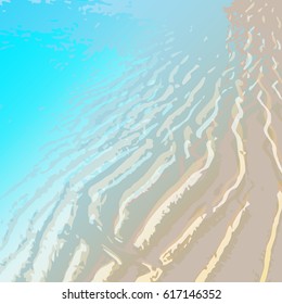 Vector texture of a coastal dune going under water