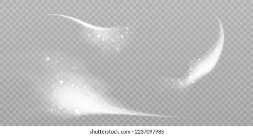 Vector Texture Cold Winter Wind. Christmas Cold Snow Effect. PNG vector