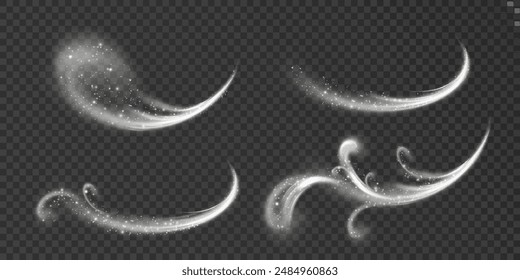 Vector texture Cold winter wind. Christmas cold snow effect.Smoke, Steam png vector	
