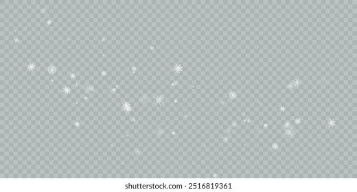 Vector texture Cold winter wind with snow. On transparent background. Christmas cold snow effect.	
