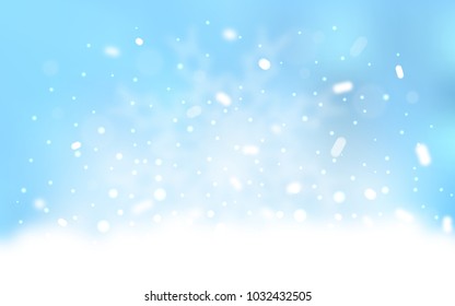 Vector texture with colored snowflakes. Blurred decorative design in xmas style with snow. New year design for your ad, poster, banner.