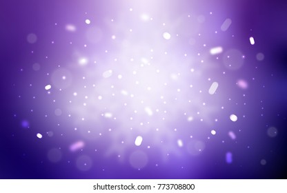 Vector texture with colored snowflakes. Blurred decorative design in xmas style with snow. The template can be used as a new year background.