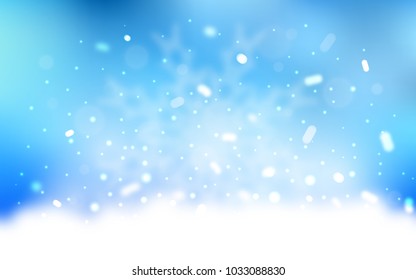 Vector texture with colored snowflakes. Decorative shining illustration with snow on abstract template. The pattern can be used for new year leaflets.