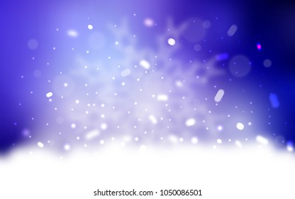 Vector texture with colored snowflakes. Decorative shining illustration with snow on abstract template. New year design for your ad, poster, banner.