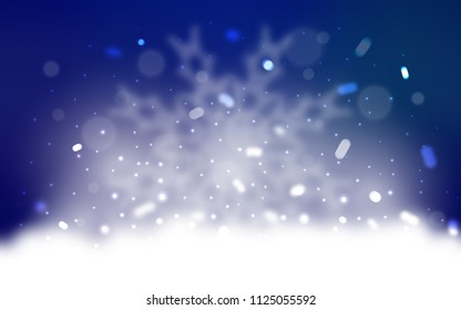 Vector texture with colored snowflakes. Decorative shining illustration with snow on abstract template. New year design for your business advert.