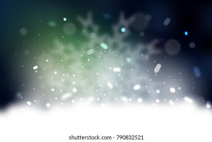 Vector texture with colored snowflakes. Modern geometrical abstract illustration with crystals of ice. The template can be used as a new year background.