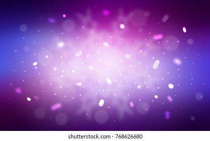 Vector texture with colored snowflakes. Snow on blurred abstract background with gradient. The pattern can be used for year new  websites.