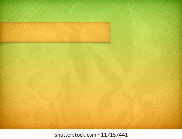 Vector texture of colorful crumpled old paper  with halftone pattern and horizontal banner for background design. EPS 10 illustration. All major elements are placed on separate layers and named.