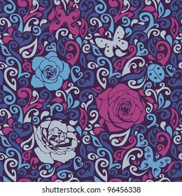 vector texture consist of colorful flowers. Vector illustration