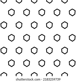 Vector. The texture of the contour hexagon. Black and white geometric seamless pattern. Mosaic abstract background. Hexagonal repeating hand drawn geometric polygon texture.